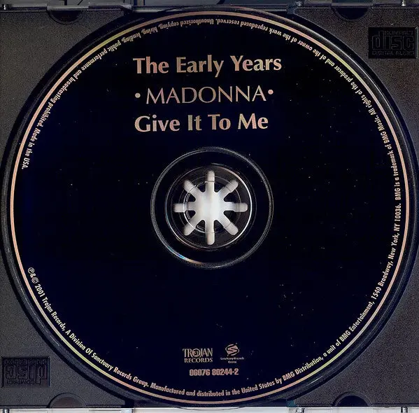 Madonna & Otto Von Wernherr – The Early Years - Give It To Me (Bmg Club Edition) Cd - Used 2