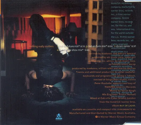Madonna -- Nothing Really Matters (Import Cd Single) Used 2