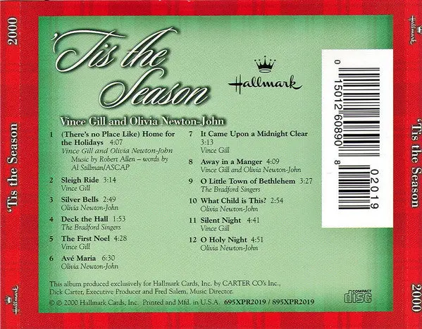 Vince Gill & Olivia Newton-John -- 'Tis The Season (Hallmark Cd) Used 2