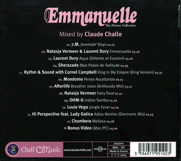 Claude Challe Presents: Emmanuelle (The Private Collection) Used Cd 2