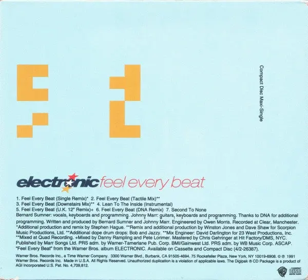 Electronic - Feel Every Beat (Cd Single) Used 1