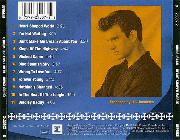 Chris Isaak - Heart Shaped World Cd - New 2