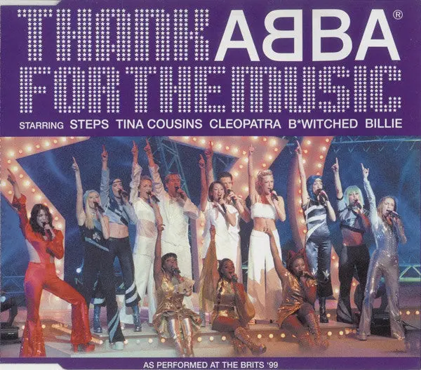 Thank Abba For The Music (Various Uk Pop Stars) Import Cd Single - Used 1