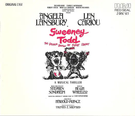 Sweeney Todd  Original Broadway Cast - Angela Lansbury  2Cd - Used 1