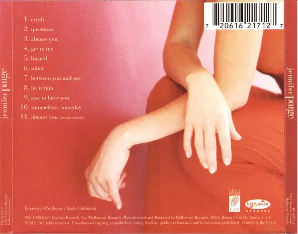Jennifer Paige - (Self-Titled 1998 Album) Cd - Used 2