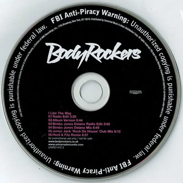 Body Rockers - I Like The Way (Promo Remix Cd Single) Used 1
