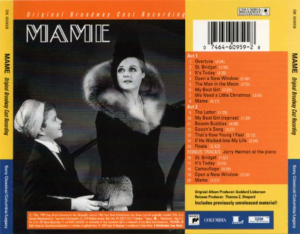 Angela Lansbury - Mame (Digitally Remastered) Soundtrack Cd - Used 2