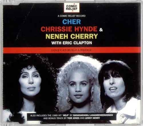 Cher, Chrissie Hynde & Neneh Cherry With Eric Clapton / Bananarama / Tom Jones  - Love Can Build A Bridge - Cd Single - Used 1