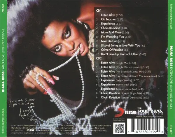 Diana Ross - Eaten Alive Cd - Used 2