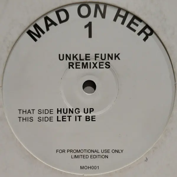 Madonna - Hung Up / Let It Be  White Label 12" Single Lp Vinyl - Used 1