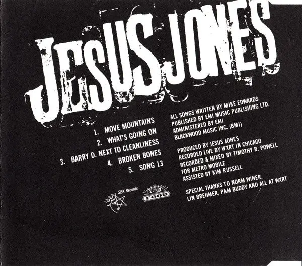 Jesus Jones - Live (Cd Ep Single) New 2