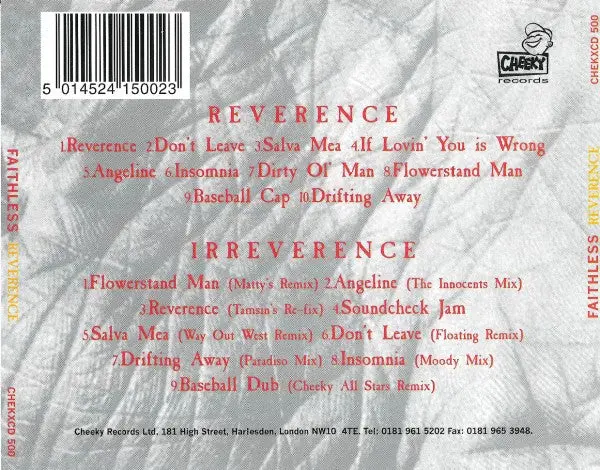 Faithless - Reverence/ Irreverence Limited 2Xcd - Used 2
