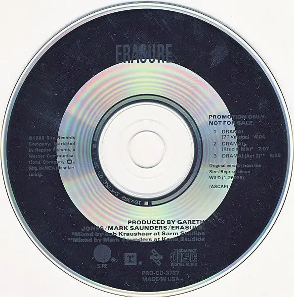 Erasure - Drama (Promo Only Cd Single) Used 1