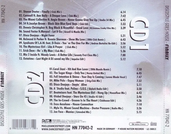 Discostyle Goes House "Finally" (2 Cd) Various - Used 2