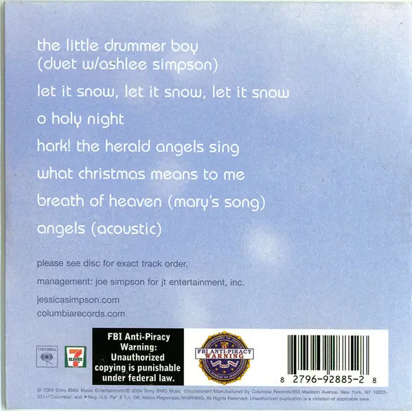 Jessica Simpson - A Special Limited Edition Christmas Collection Cd - Used 2