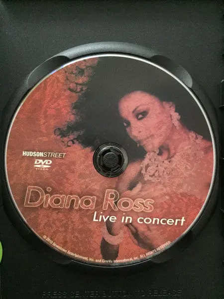 Diana Ross Live In Concert Dvd - Used 2