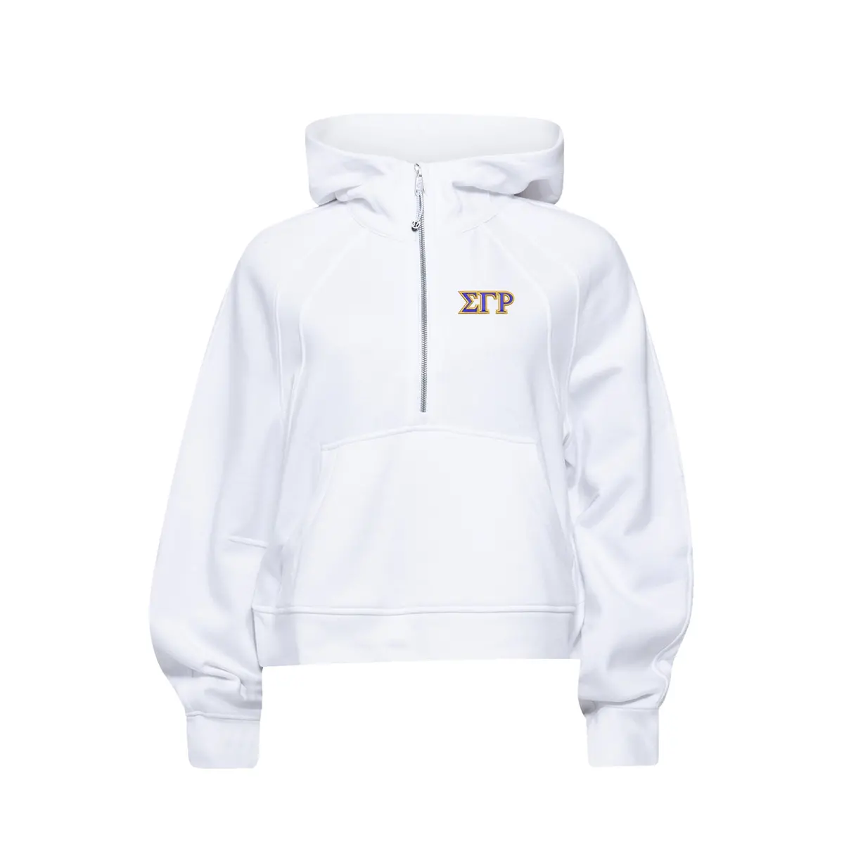 Sigma Gamma Rho Lululemon Scuba Oversized Half-Zip Hoodie - White 1