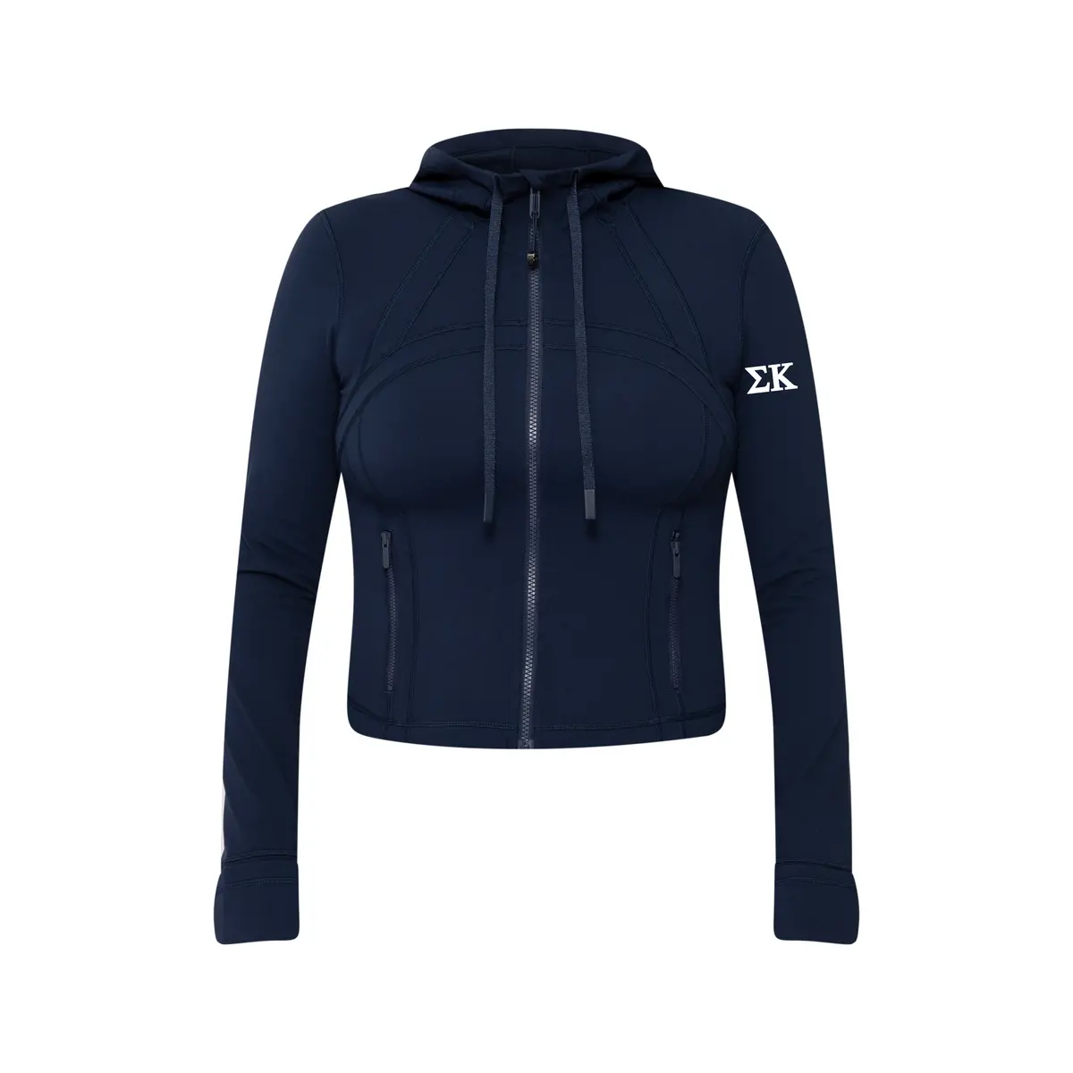 Sigma Kappa Lululemon Define Cropped Hooded Jacket Nulu - Navy 1