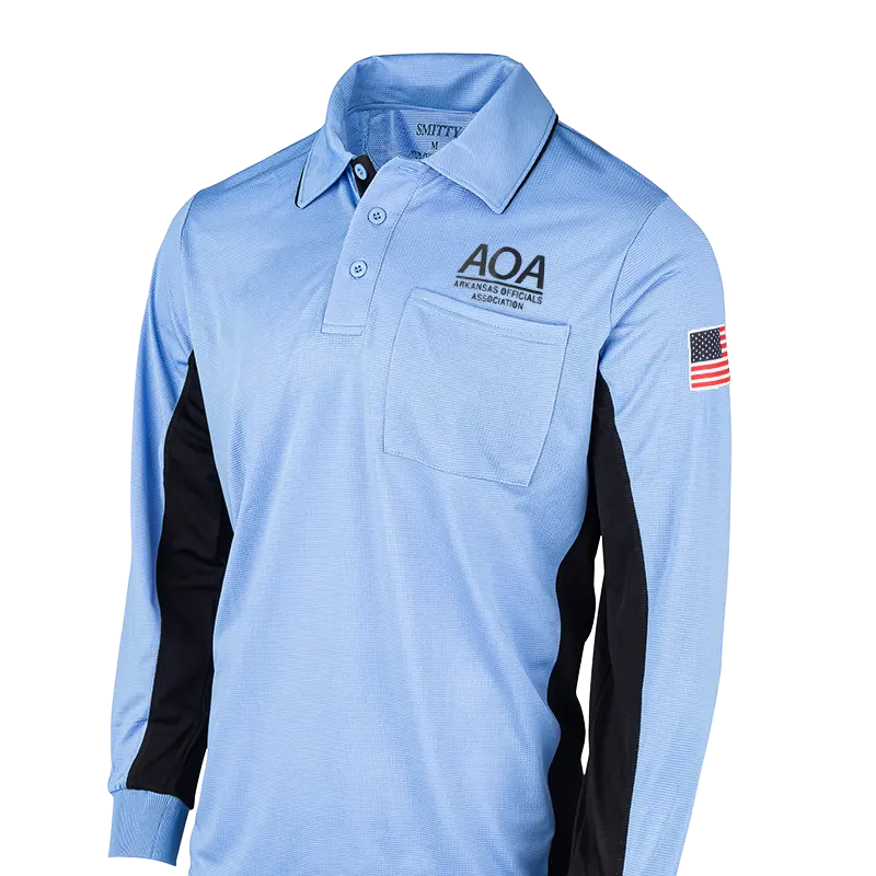 Arkansas Aoa Logo Men's Mlb Replica Long Sleeve Umpire Shirts 1