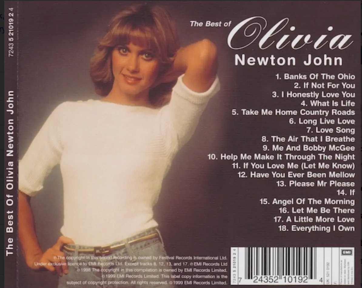 Olivia Newton-John --The Best Of Olivia (Import) 1999 Cd - Used 2