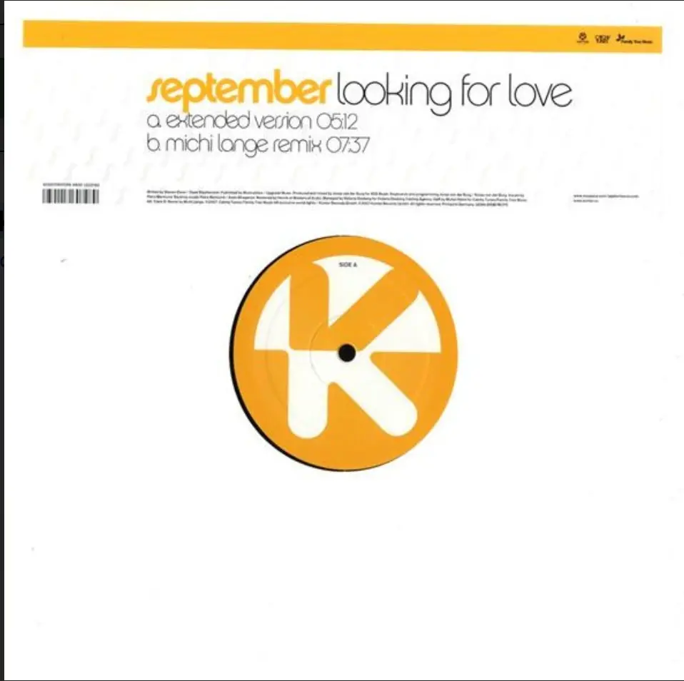 September – Looking For Love 12" Single (Import) Lp Vinyl - Used 1