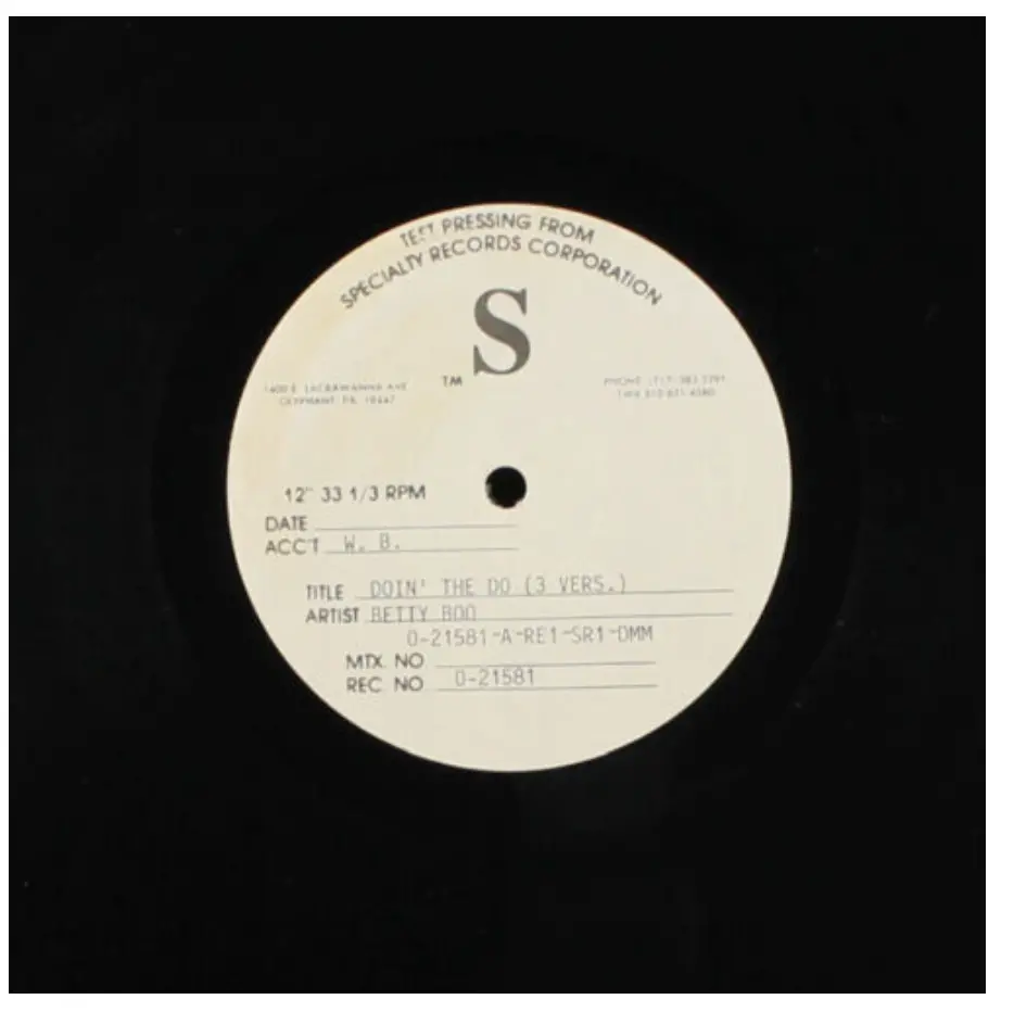 Betty Boo - Doin' The Do (Test Pressing 12" Vinyl) Lp  - Used 1