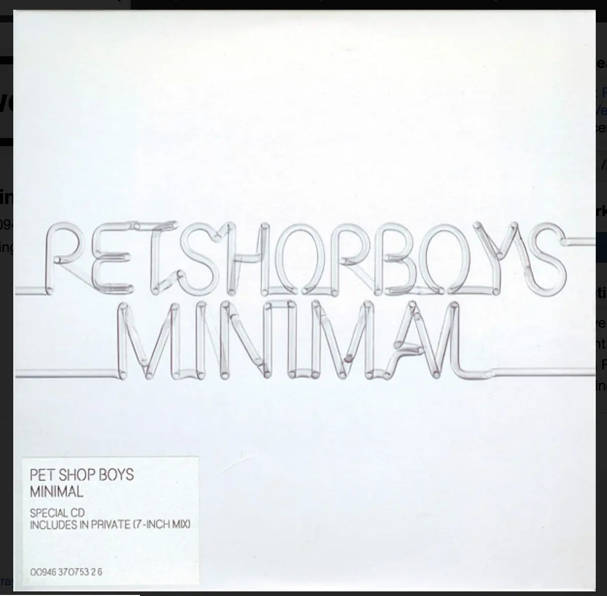 Pet Shop Boys - Minimal  Import Cd Single - Used 1