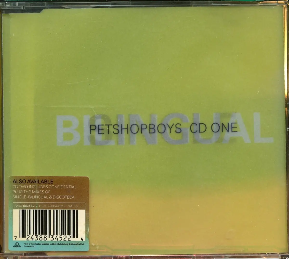 Pet Shop Boys -  Bilingual / Discoteca / Confindential Cd Two Import Single - Used 1