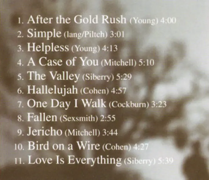 K.D. Lang - Hymns Of The 49Th Parallel Cd - Used 2