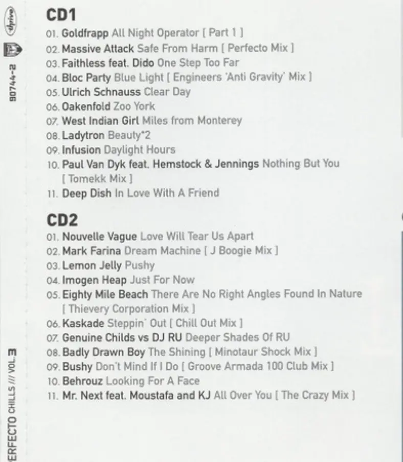 Paul Oakenfold's Perfecto Chills Vol.3 - (Various) 2Cd - Used 2