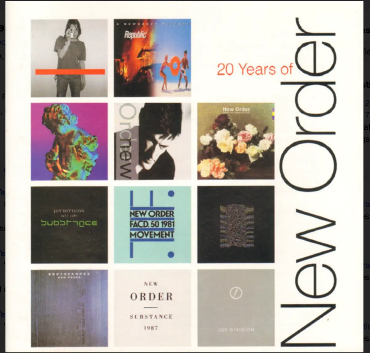 New Order / Joy Division - 20 Years Of New Order (Promo Cd) Used 1