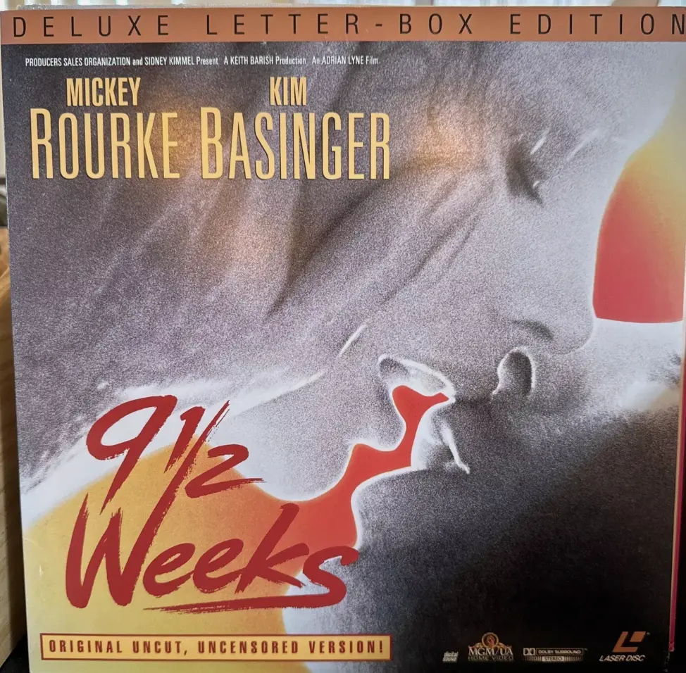 Kiim Basinger & Mickey Rourke - 9 1/2 Weeks Laserdisc - Used 1