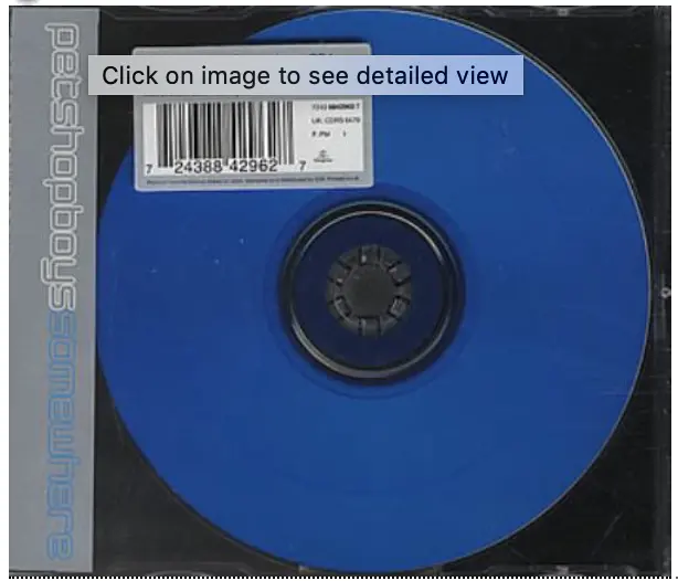 Pet Shop Boys - Somewhere Cd2  (Import Cd Single) Used 1