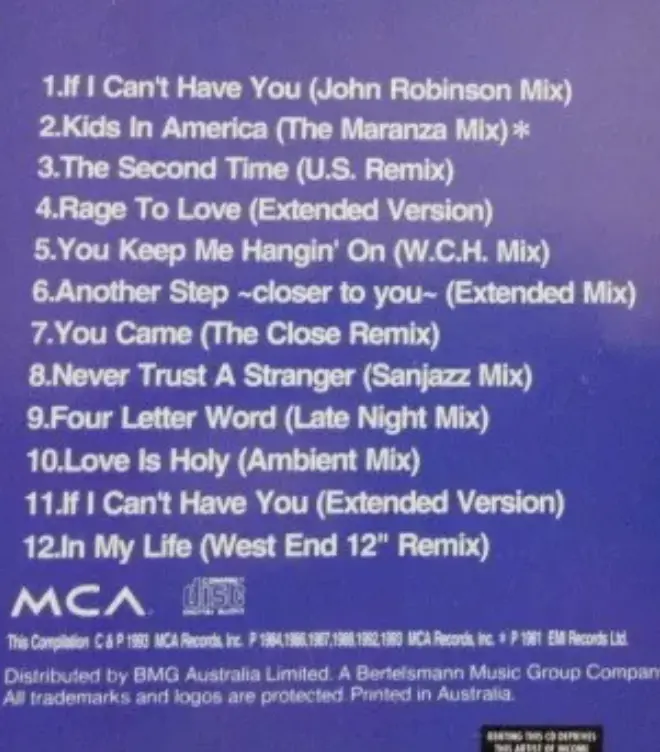 Kim Wilde - The Remix Collection Cd - Used 2