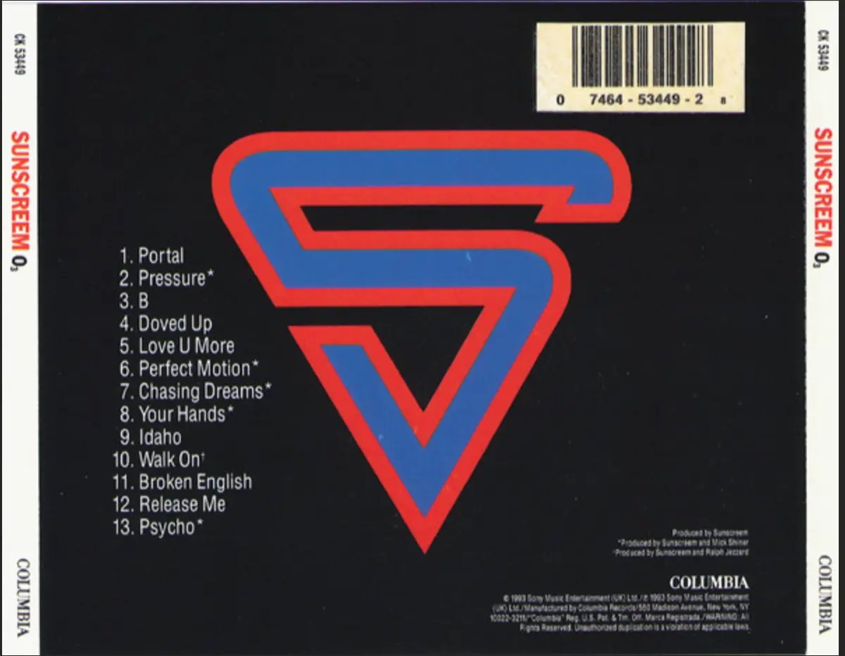 Sunscreem - O₃ (Debut Usa Cd) Used 2