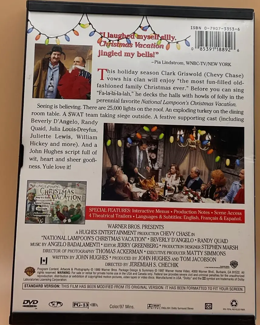 National Lampoon's Christmas Vacation Movie Dvd - Used 2