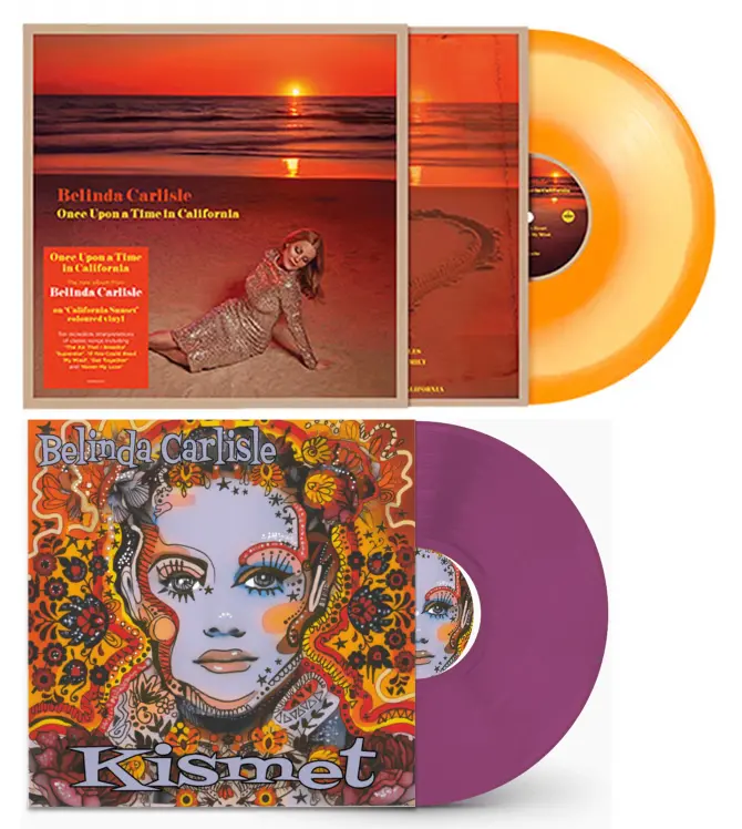 Belinda Carlisle - Vinyl Bundle :  Once Upon A Time In California (Sunset Colored Vinyl) + Kismet (Purple Vinyl)  New 1