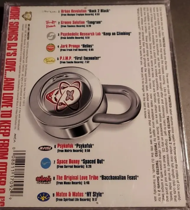 Twisted Secrets 2 (Various: Electronic/House) Cd - Used 1