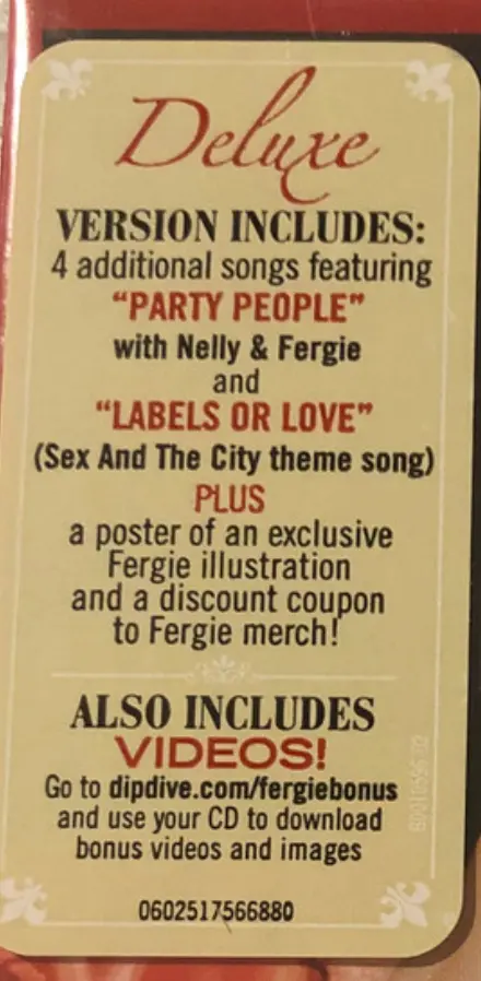 Fergie As The Dutchess Deluxe Edition Cd - + 4 Bonus Song (Used) 2