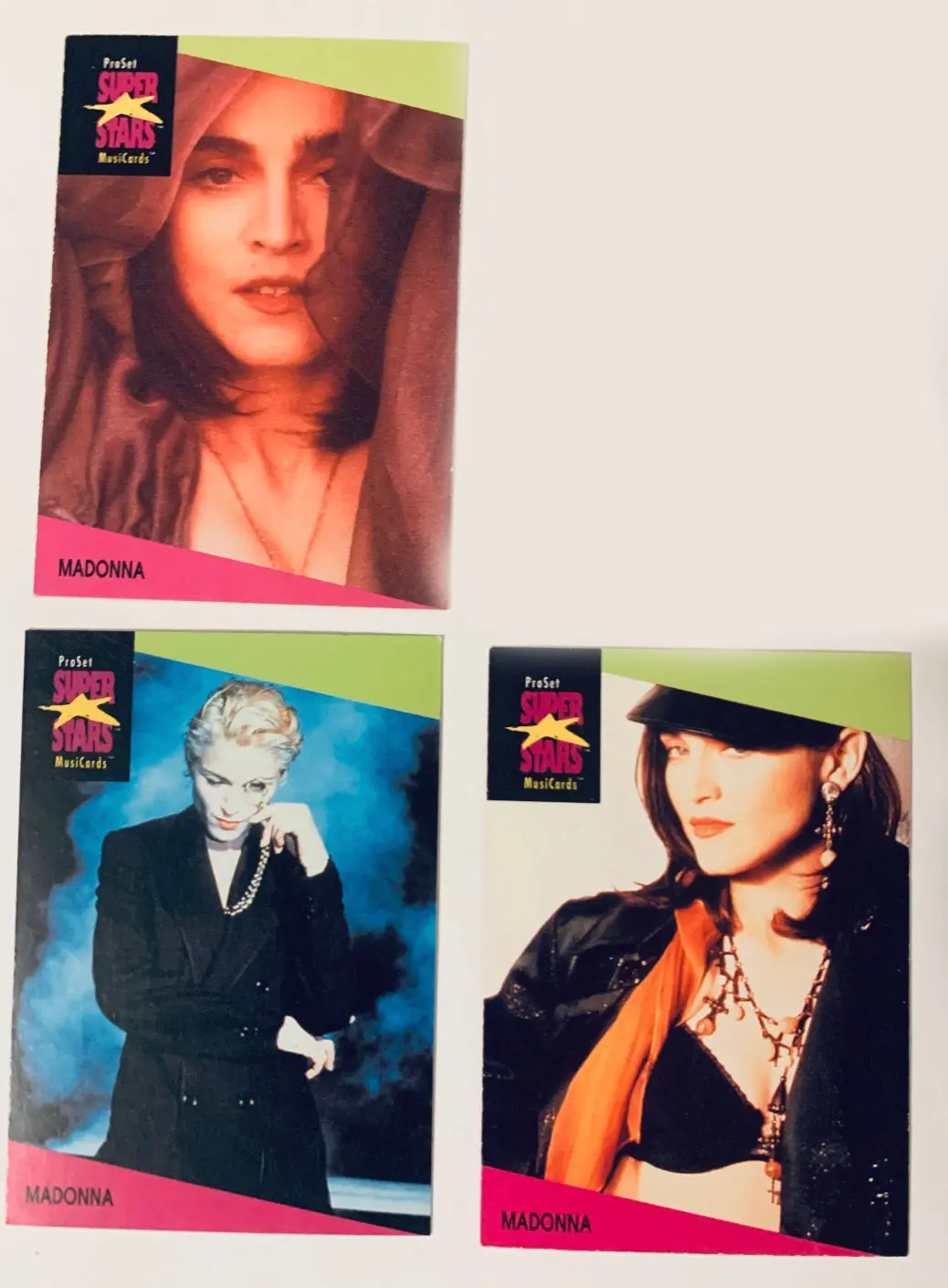 Madonna - Super Stars Trading Cards (Set Of 3) 1989 1