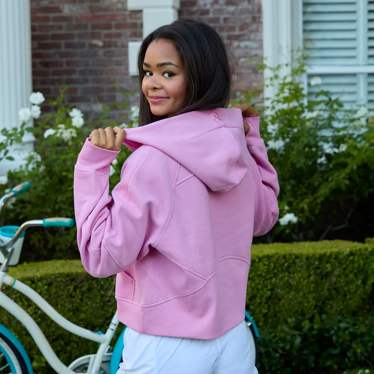 Alpha Omicron Pi X Pink Frosting Lululemon Scuba Oversized Half-Zip Hoodie 3