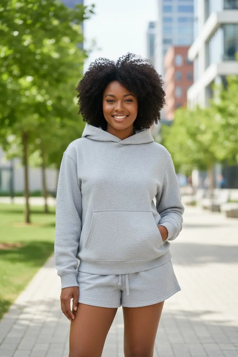 Alpha Sigma Tau Fave Fit Hoodie & Shorts Set - Wordmark 3