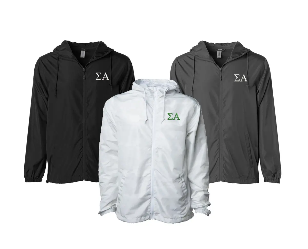 Sigma Alpha Windbreaker Jacket - Letters 1