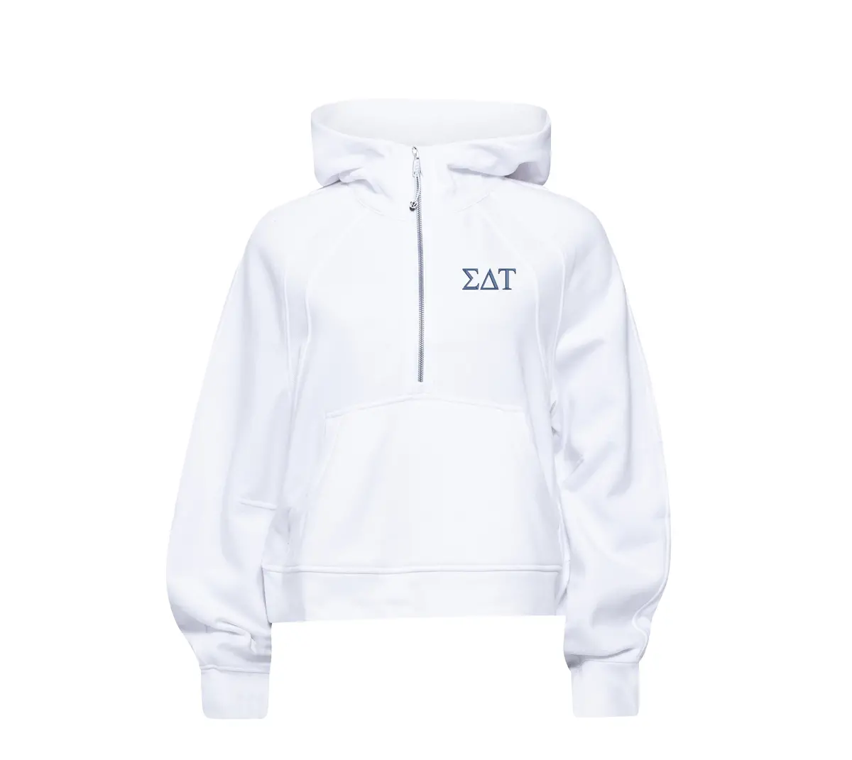 Sigma Delta Tau Lululemon Scuba Oversized Half-Zip Hoodie - White 1