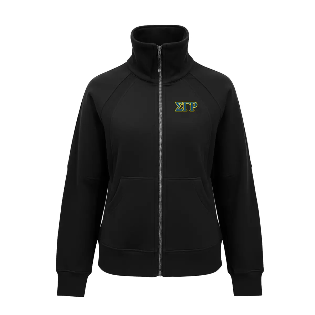 Sigma Gamma Rho Lululemon Scuba Oversized Long Funnel - Full Zip - Black 1