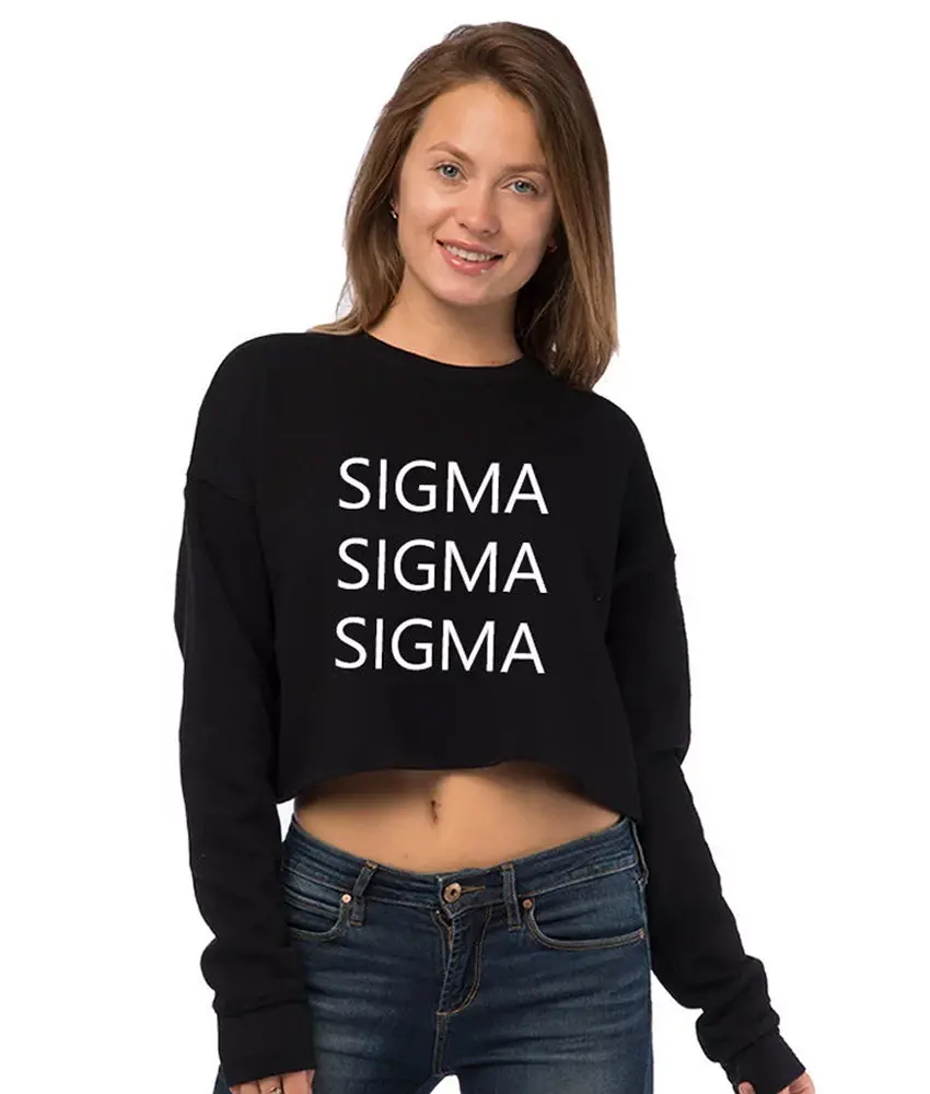 Sigma Sigma Sigma Cropped Crew Fleece 1