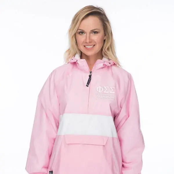Phi Sigma Sigma Classic Striped Windbreaker - Lined 1