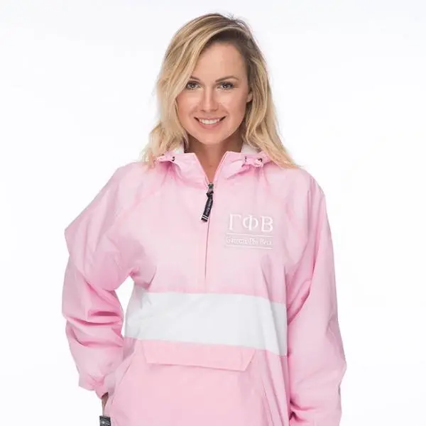 Gamma Phi Beta Classic Striped Windbreaker - Lined 1
