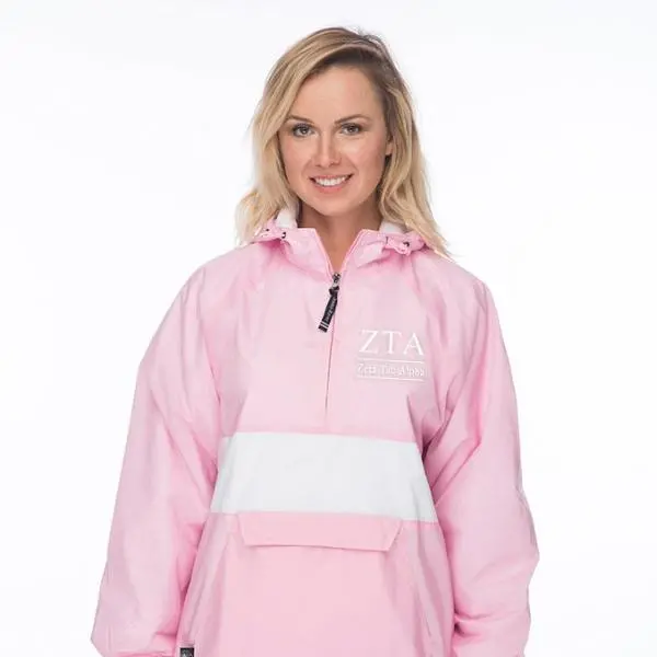 Zeta Tau Alpha Classic Striped Windbreaker - Lined 1