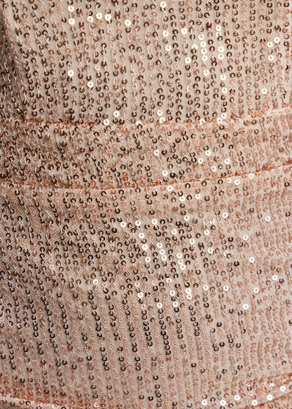 The Night Of Nights Cowl Neck Sequin Midi Dress - Rose Gold 4